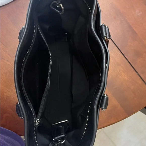 Coach Black Leather Laptop Bag - Picture 3 of 5